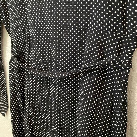NWT BCBGeneration Wrap Dress Black Polka Dot XS - Picture 9 of 10